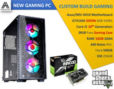 New Gaming PC | Intel Core i5-10400F (10th Gen, Up to 4.3GHz) | 16GB DDR4 RAM | 256GB SSD + 500GB HDD | GTX 1660 6GB | RGB Glass Case
