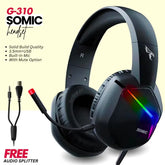 SOMIC RGB Gaming Headset – Stereo Bass, Noise-Reducing Mic, 3.5mm Wired (PC, PS4/PS5, Xbox, Mobile)