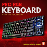 87-Key TKL RGB Gaming Keyboard – Compact Semi-Mechanical, Anti-Ghosting, Wired USB