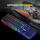 87-Key TKL RGB Gaming Keyboard – Semi-Mechanical, Compact, Backlit, Anti-Ghosting, USB Wired