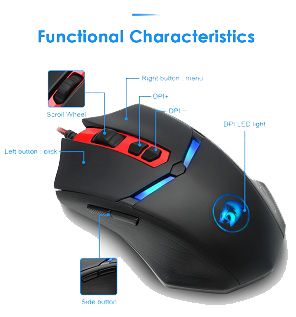 Redragon M602-1 Nemeanlion 2 Gaming Mouse – 7200 DPI, RGB Backlit, Ergonomic Design