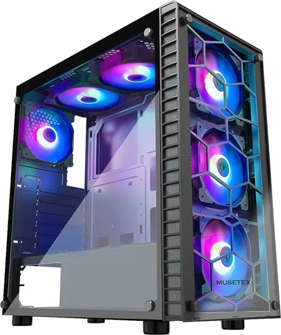 New Gaming PC | Intel Core i5-10400F (10th Gen, Up to 4.3GHz) | 16GB DDR4 RAM | 256GB SSD + 500GB HDD | GTX 1660 6GB | RGB Glass Case