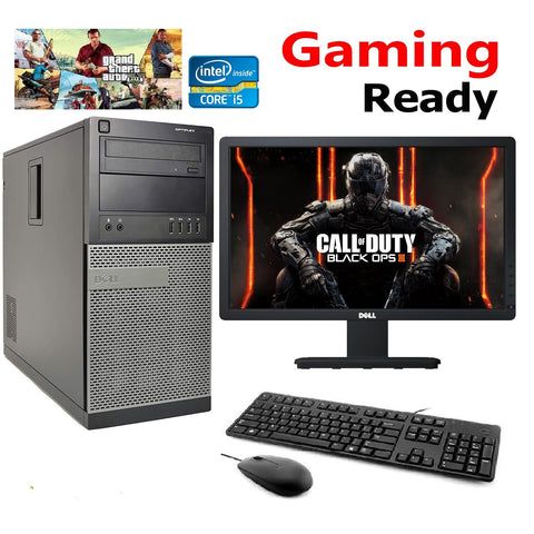 Custom OptiPlex Tower Gaming PC | Intel Core i5 3rd Gen | 16GB RAM | 1TB HDD | 19" LED | 2GB GPU | Preloaded with GTA 5, PUBG & COD
