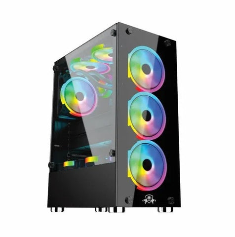 RGB Gaming PC – Core i7 4th Gen | 16GB RAM | 128GB SSD + 500GB HDD | GTX 1050 Ti 4GB | H81 Motherboard | 4 RGB Fans