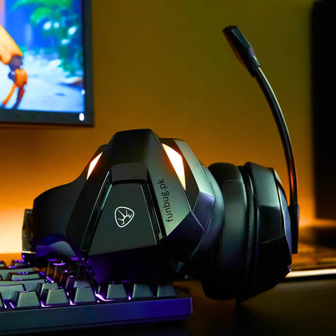 Wireless Bluetooth Gaming Headphones – 7.1 Surround Sound, HiFi Bass & RGB Lights (Wired/Wireless, Detachable Mic)