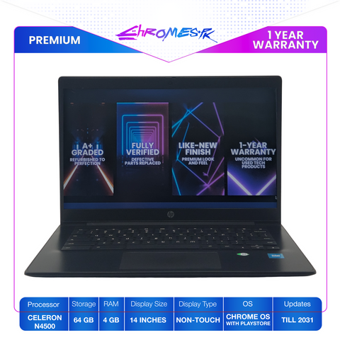HP Chromebook 14 G7 – Premium Edition, 14" HD Display, 1-Year Warranty