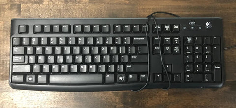 Logitech K120 Wired USB Keyboard – Ergonomic Design, Quiet & Comfortable Typing
