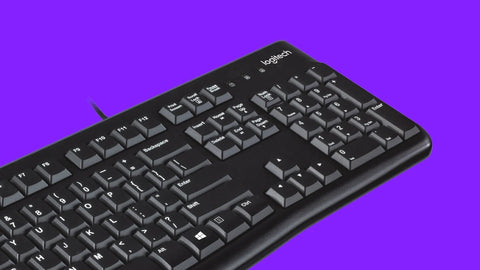Logitech K120 Wired USB Keyboard – Ergonomic Design, Quiet & Comfortable Typing
