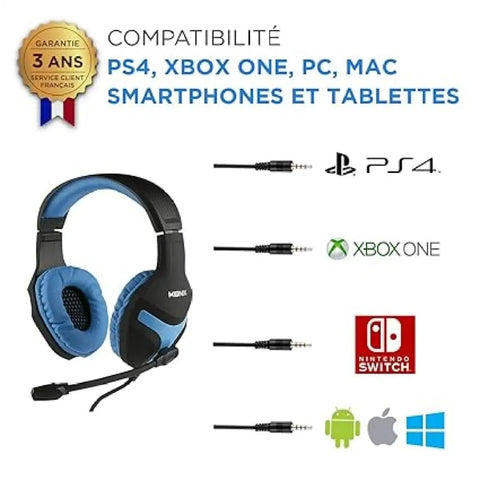 High-End Gaming Headset – Noise-Cancelling Stereo Sound with Super Bass & Mic (PC, PS4)
