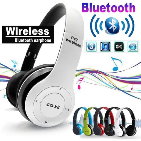 P47 Wireless Bluetooth Headphones – Over-Ear with SD Card Support & Pop-Up Pairing