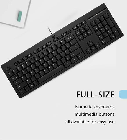 HP USB Keyboard – Slim Business Design, Quiet Keys, 100% Original, 1-Year Warranty (For PC & Laptop)