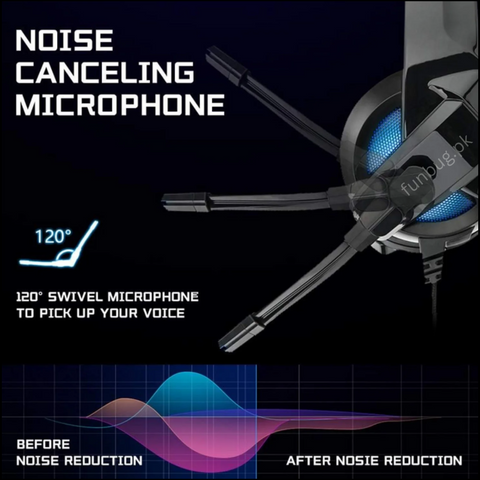 FunBug Gaming Headset – Over-Ear Headphones with Noise-Cancelling Mic & Stereo Bass