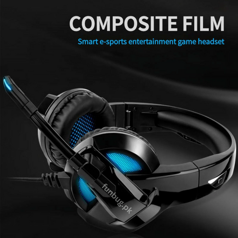 FunBug Gaming Headset – Over-Ear Headphones with Noise-Cancelling Mic & Stereo Bass
