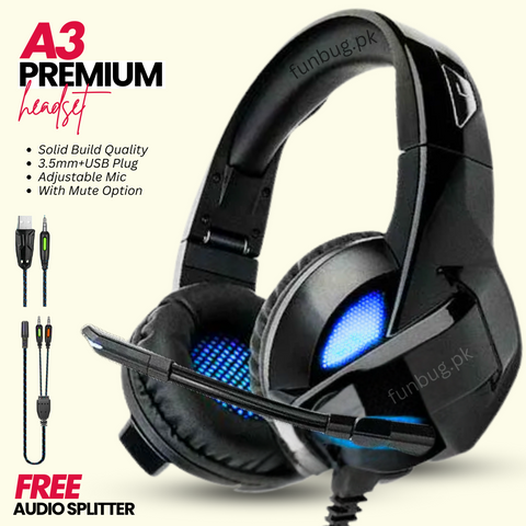 SOMIC RGB Gaming Headset – Stereo Bass, Noise-Reducing Mic, 3.5mm Wired (PC, PS4/PS5, Xbox, Mobile)