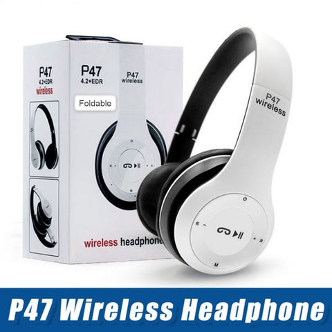 P47 Wireless Bluetooth Headphones – Foldable Headset with Mic, FM & TF Support