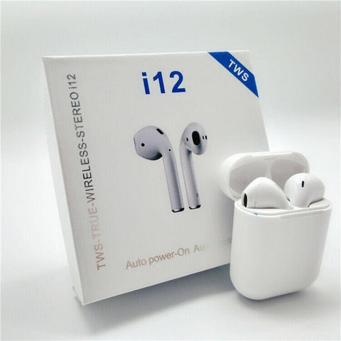 TWS i12/M19 Wireless Earbuds – Bluetooth AirPods with Mic & Charging Case