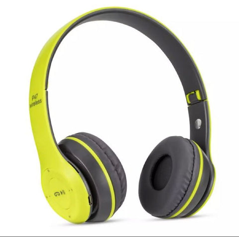 P47 Wireless Bluetooth Headphones – Foldable Headset with Mic, FM & TF Support