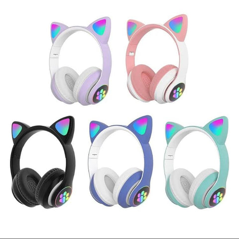 STN28 Wireless Bluetooth Headphones – Cute Rabbit Design with Stereo Sound (Bluetooth 5.0)
