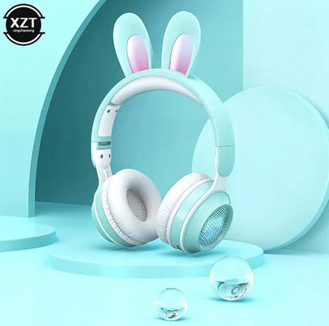 STN28 Wireless Bluetooth Headphones – Cute Rabbit Design with Stereo Sound (Bluetooth 5.0)