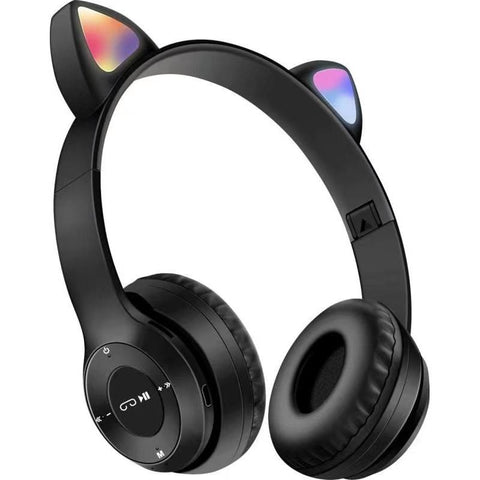 Gradient Cat Ear Wireless Headphones – Bluetooth with LED Lights (Mobile, PC, Laptop)