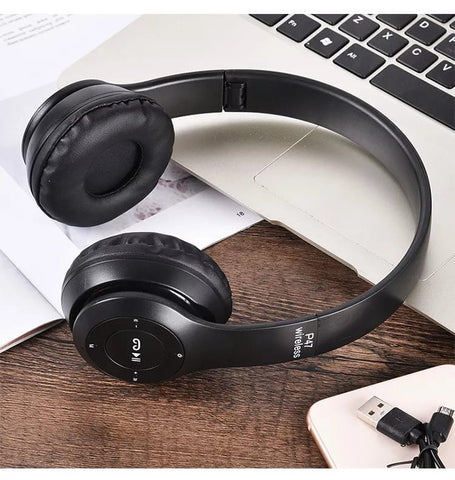 P47 Wireless Bluetooth Headphones – Foldable Headset with Mic, FM & TF Support