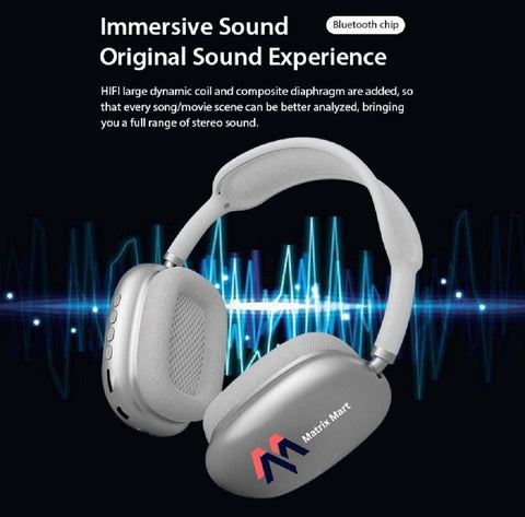 P9 Wireless Bluetooth Headphones – Noise-Cancelling Stereo Headset with Mic